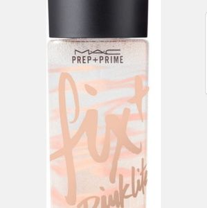 Mac prep+prime fix+shimmer in pinklite